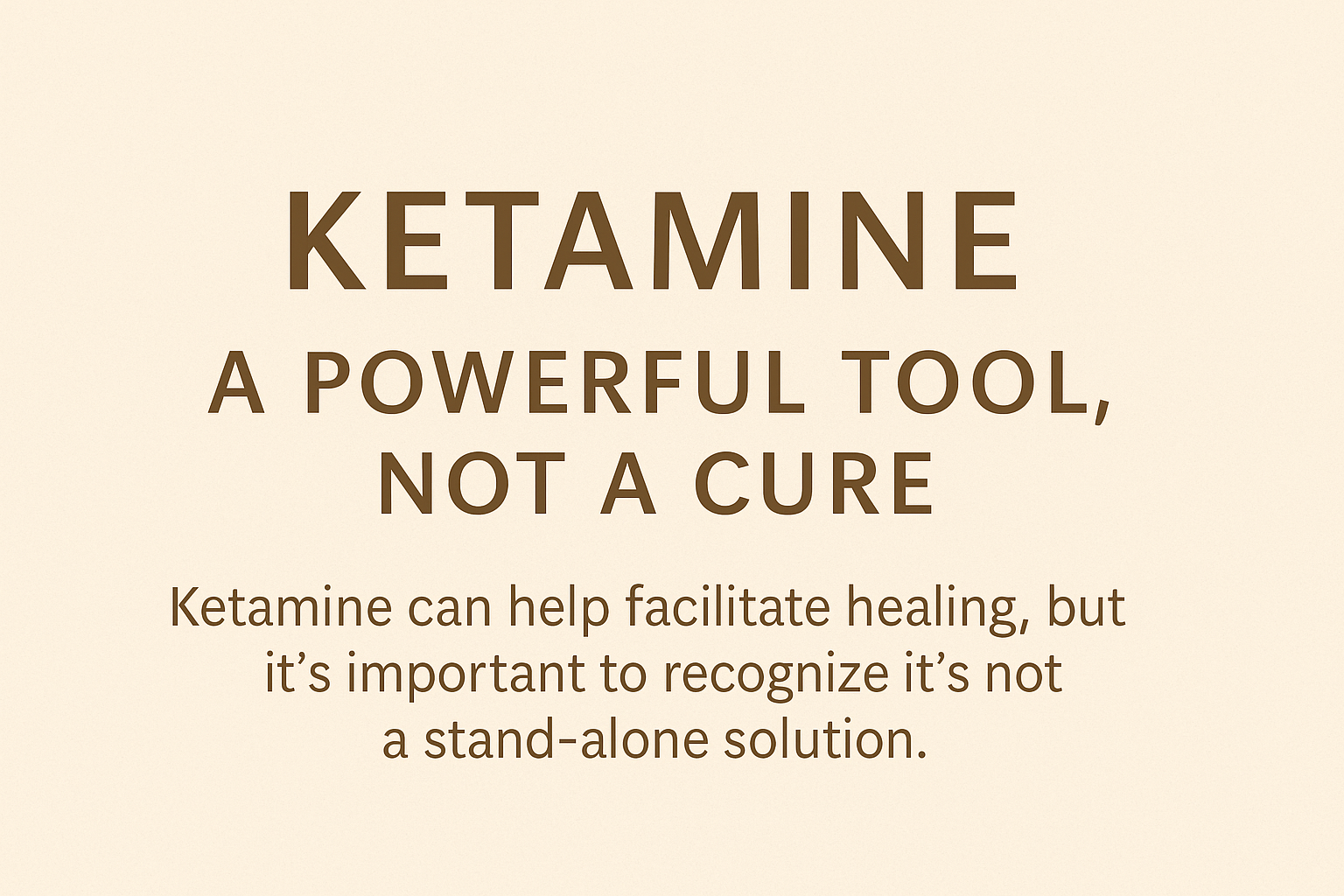 Ketamine: A Powerful Tool, Not a Cure